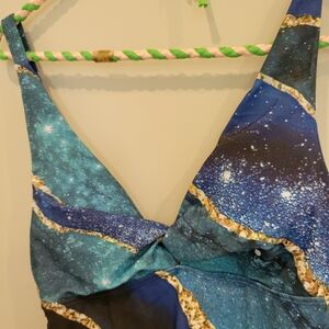 One Piece Bathing Suit With Wrap Around Cover Up Medium